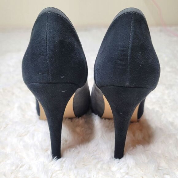 Steve Madden Flirrt Platform Black Grey & Metallic Colorblock Pumps Heels - Picture 7 of 12